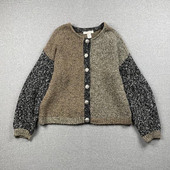 JP Berringer Sweaters - Vintage JP Berringer Cardigan Sweater Womens L Colorblock Button-Front Grandpa